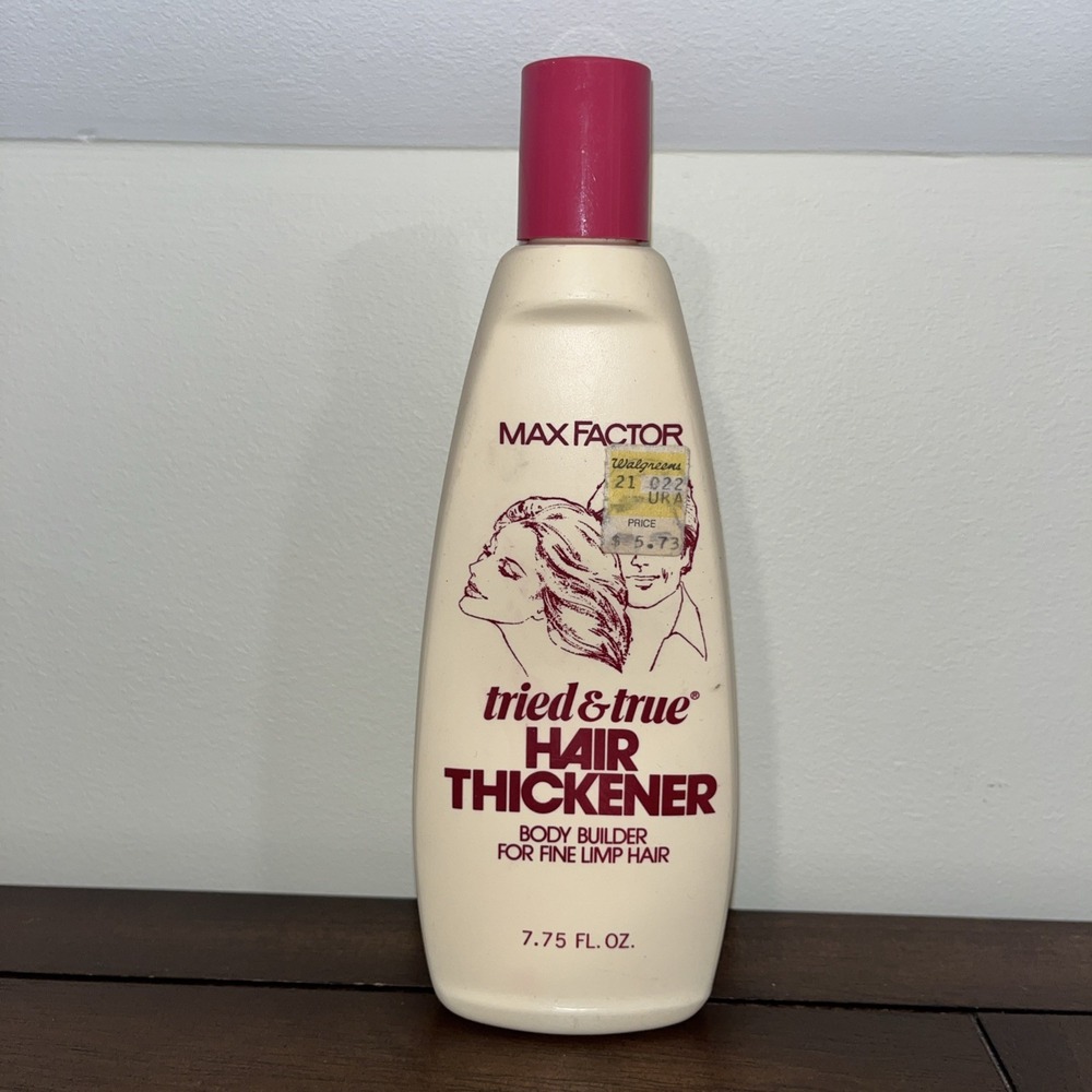 Max Factor Tried & True Hair Thickener Body Builder For Fine Limp Hair RARE